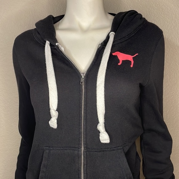 PINK Victoria's Secret Tops - Victoria’s Secret Pink Zip Up Hoodie XS VS Hoodie by Pink Rare Piece VS Jacket